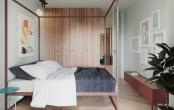 Sample arrangement of a 58 m2 apartment | bedroom